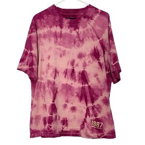 Just Attitude 1987 By Underlined Tee Size XL Handmade Tie Dye Short Sleeve Crew
